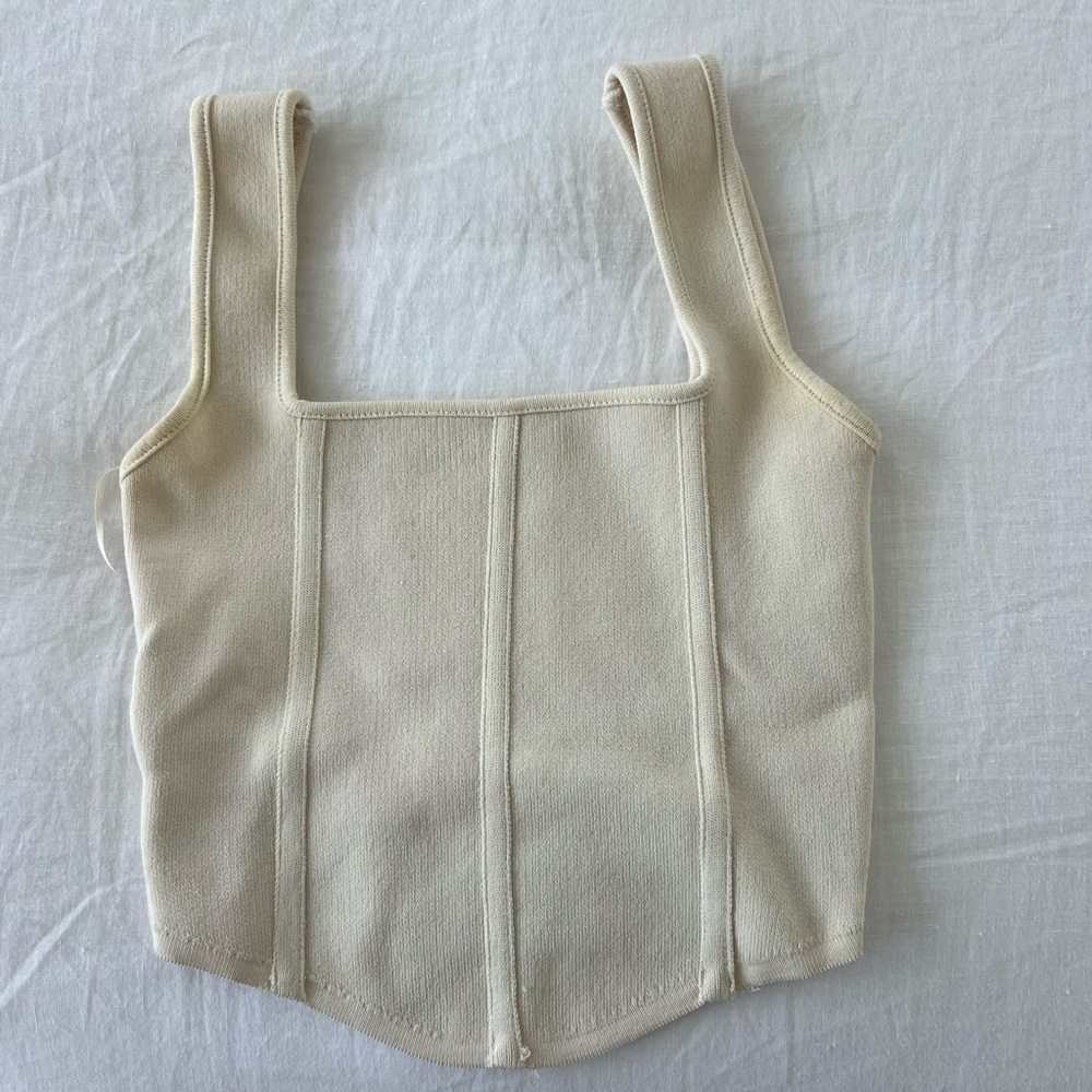 Zara beige, crop top